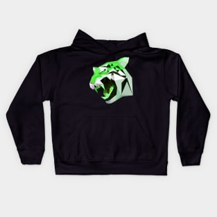 Tiger - Green Kids Hoodie